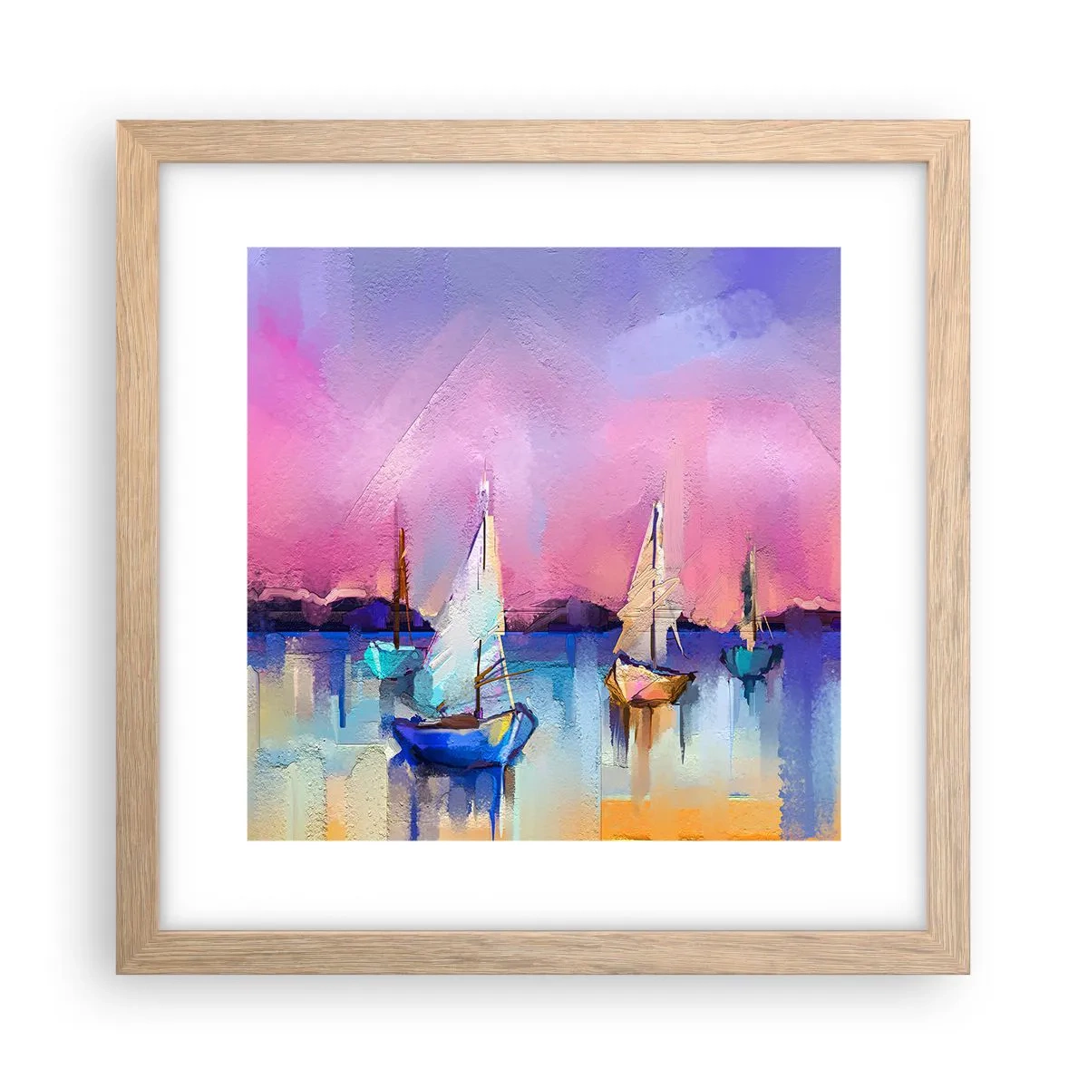 Poster in cornice rovere chiaro - Direzione: mare aperto - 30x30 cm