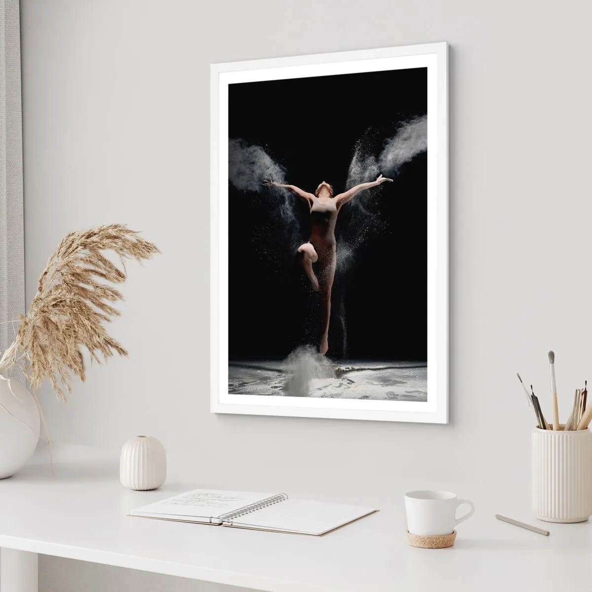 Poster in cornice bianca - Gli elfi esistono - 40x50 cm