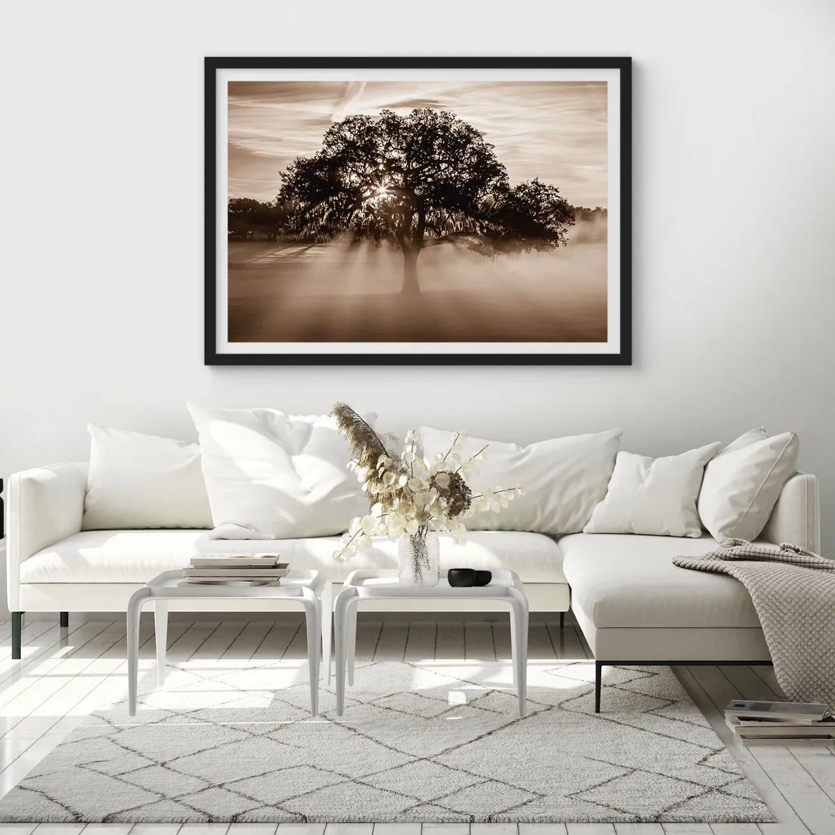 Poster in cornice nera - L'albero delle sole buone notizie - 40x30 cm