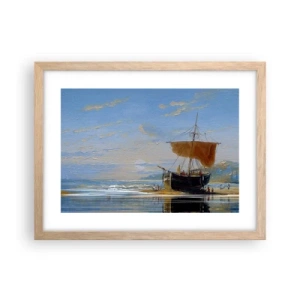 Poster in cornice rovere chiaro - Acqua, terra, aria - 40x30 cm