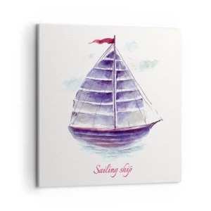 Quadro su tela - Stampe su Tela - Gonfie vele e mare calmo - 50x50 cm