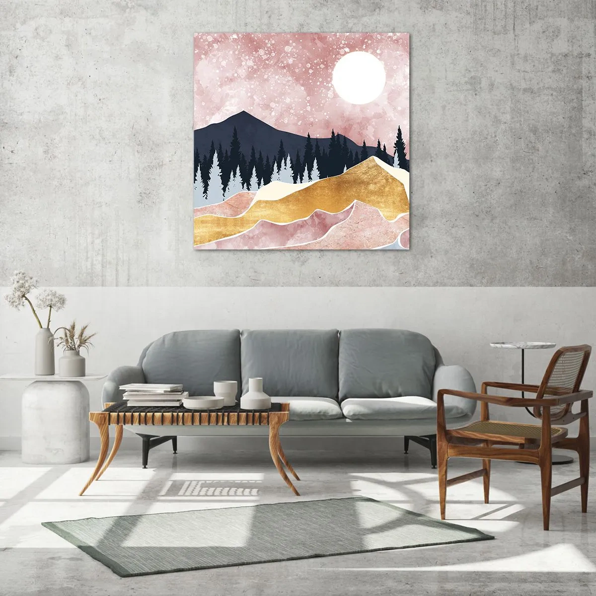 Quadro su vetro - Guardiano notturno - 30x30 cm