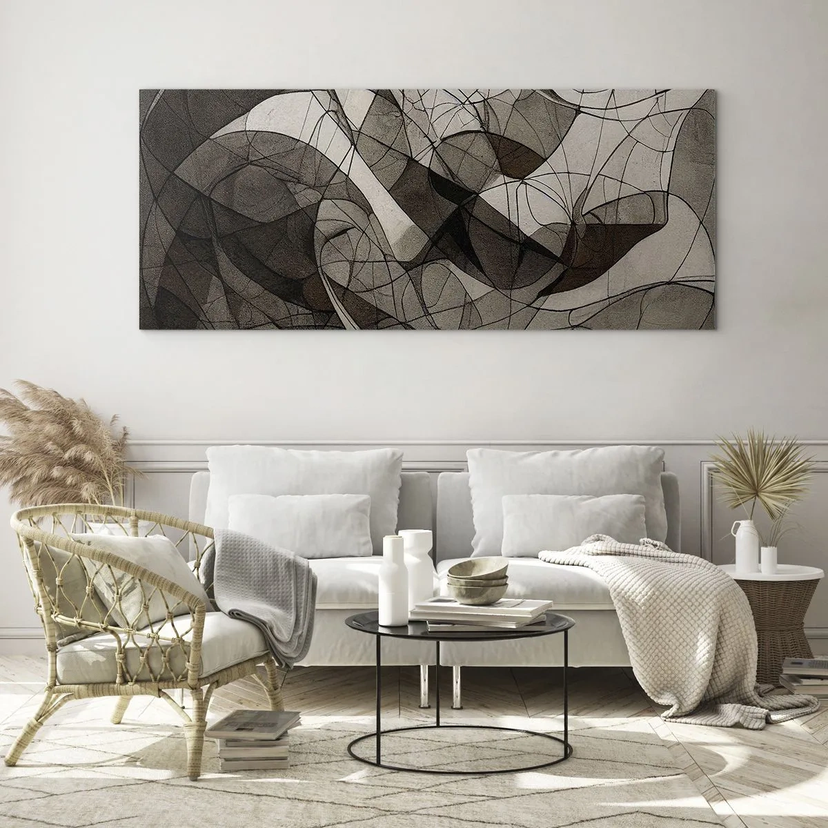 Quadro su vetro - La circolazione dei colori della terra - 100x40 cm