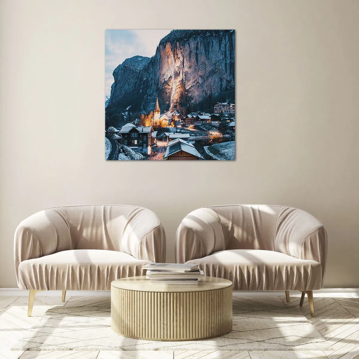 Quadro su vetro - Lo spirito luminoso dell'inverno - 40x40 cm