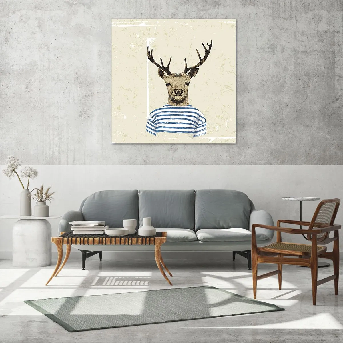 Quadro su vetro - Mi piacciono le camicie a righe! - 40x40 cm