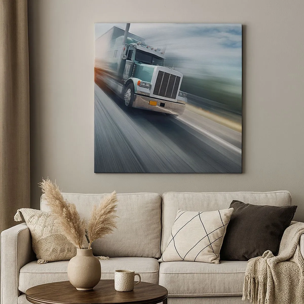 Quadro su tela - Stampe su Tela - Gigante americano in corsa - 30x30 cm