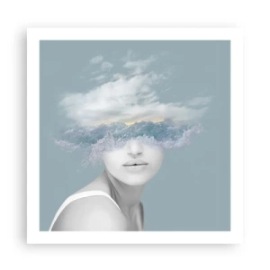 Poster - Con la testa tra le nuvole - 60x60 cm