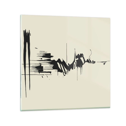 Quadro su vetro - Astrazione frettolosa - 30x30 cm