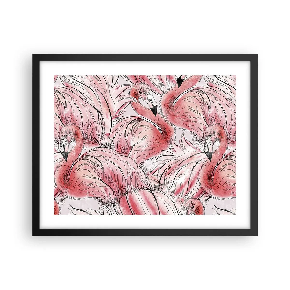 Poster in cornice nera - Corpo di ballo alato - 50x40 cm