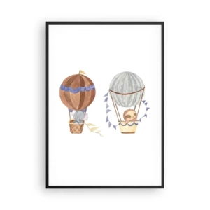 Poster in cornice nera - Amici in viaggio - 70x100 cm