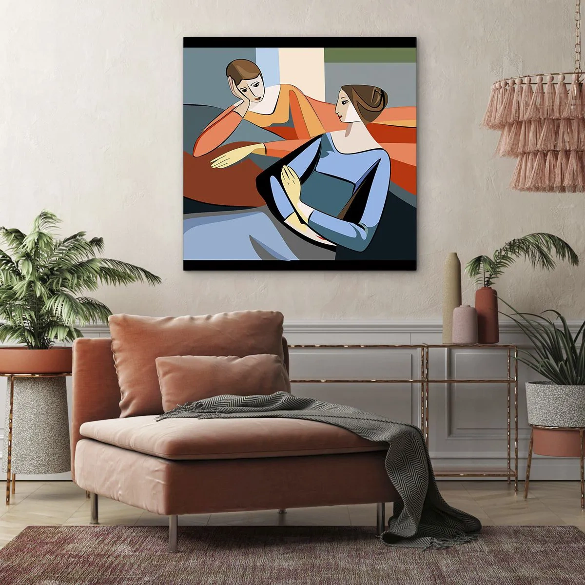 Quadro su tela - Stampe su Tela - Il momento delle confidenze - 30x30 cm