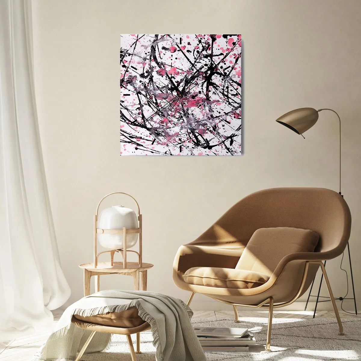 Orologio da parete - Orologio in Vetro - La natura passeggera della vita - 40x40 cm