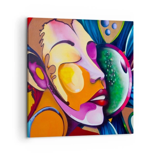 Quadro su tela - Stampe su Tela - Toccare con il colore - 50x50 cm