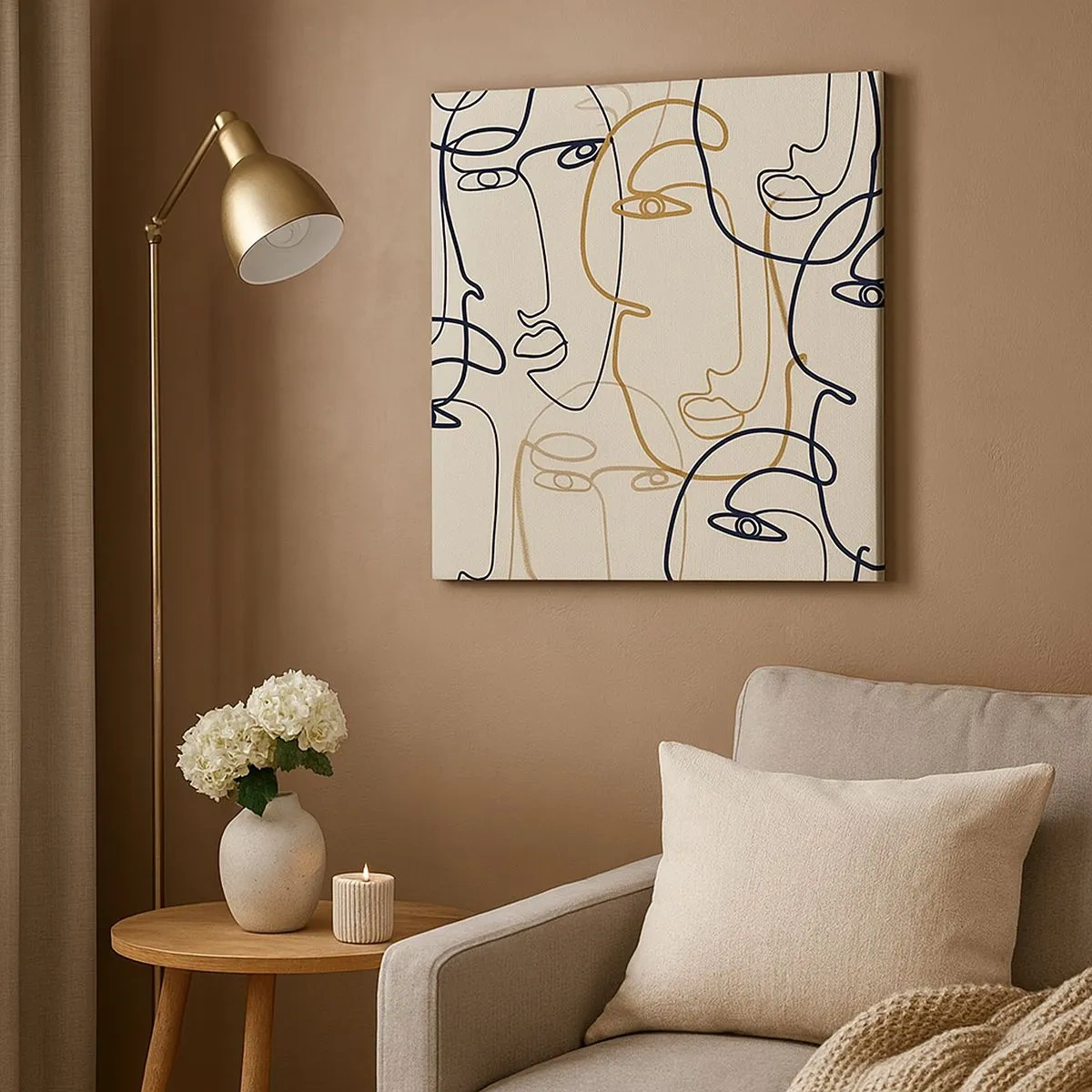 Quadro su tela - Stampe su Tela - Ritratto multiplo - 30x30 cm