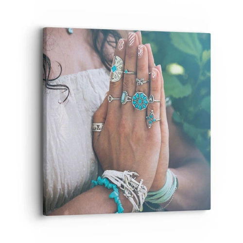 Quadro su tela - Stampe su Tela - Benvenuto al centro dell'essere - 30x30 cm