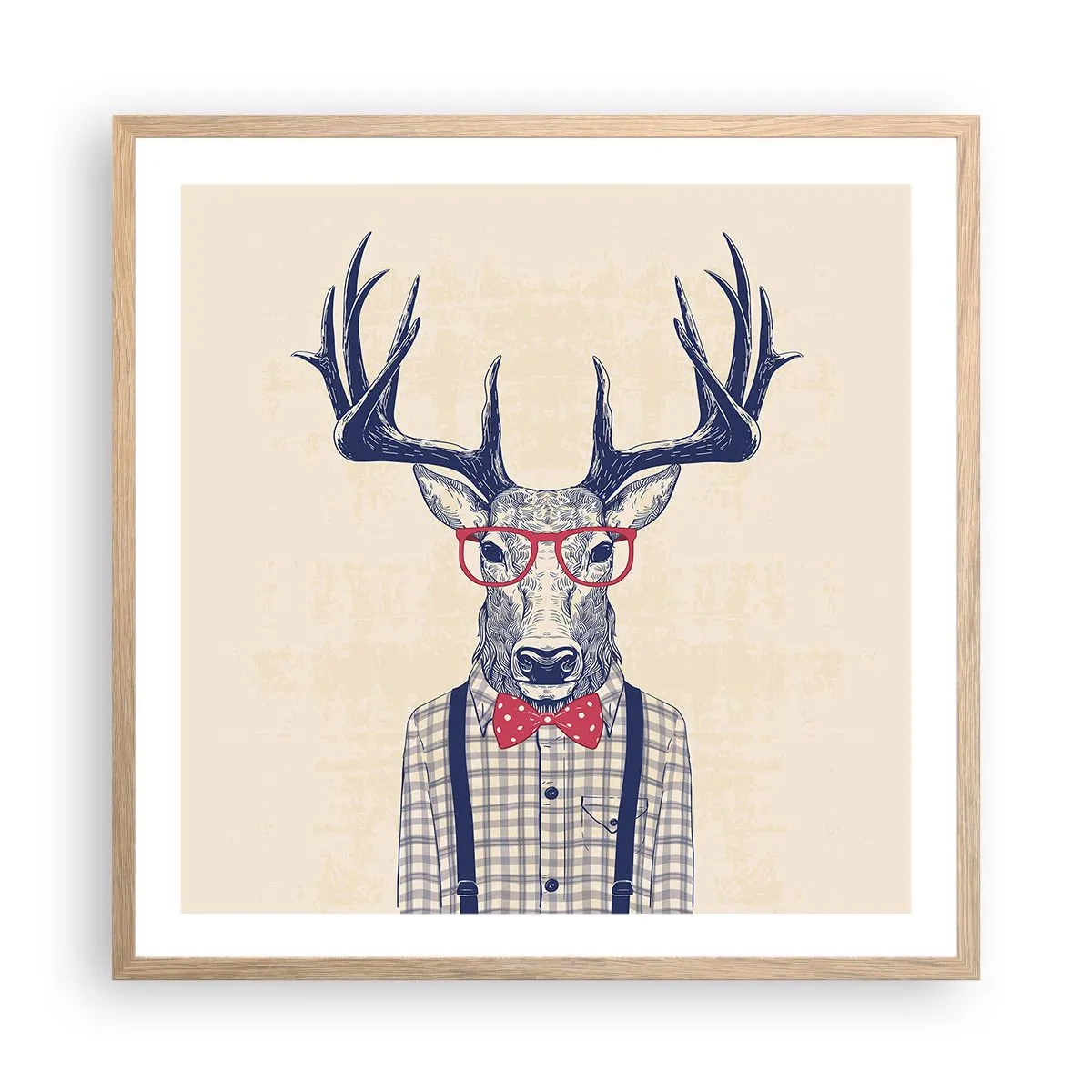 Poster in cornice rovere chiaro - Divertente stravaganza - 60x60 cm