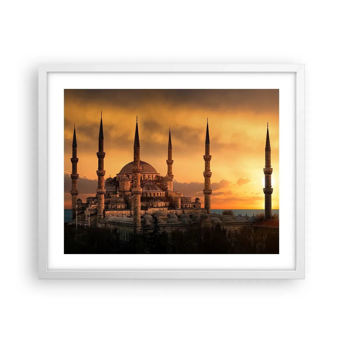 Poster in cornice bianca - Dio è grande - 50x40 cm