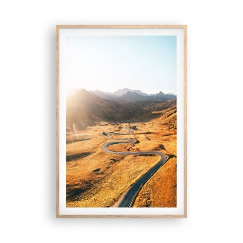 Poster in cornice rovere chiaro - Nella valle dorata - 61x91 cm