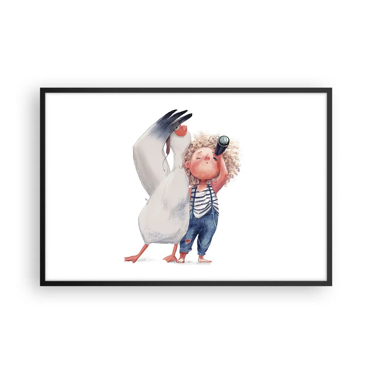 Poster in cornice nera - Il progetto di un grande viaggio - 91x61 cm