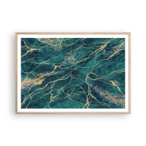 Poster in cornice rovere chiaro - La vena d'oro - 100x70 cm
