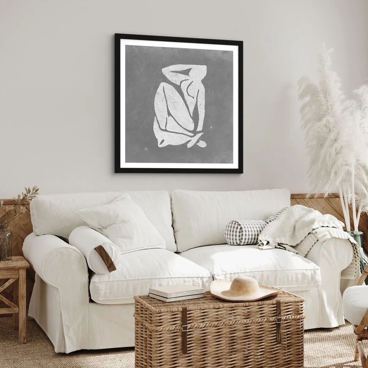 Poster in cornice nera - Pensierosa - 30x30 cm