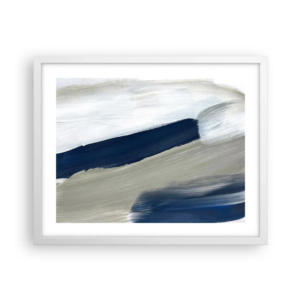 Poster in cornice bianca - Incontro con il bianco - 50x40 cm