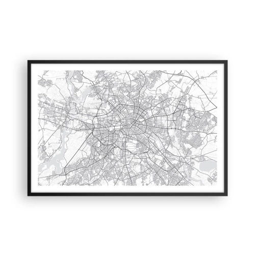 Poster in cornice nera - Il fiore di Berlino - 91x61 cm