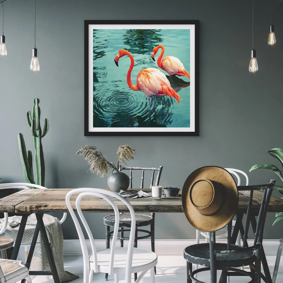 Poster in cornice nera - Adesso siamo di moda - 40x40 cm