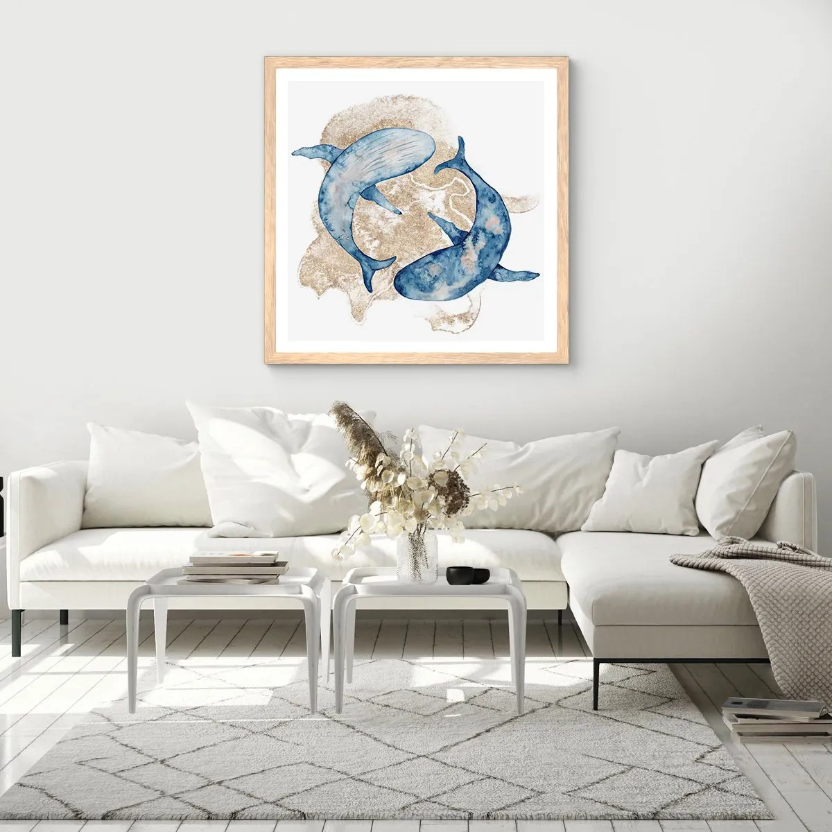 Poster in cornice rovere chiaro - Amicizia o amore? - 30x30 cm