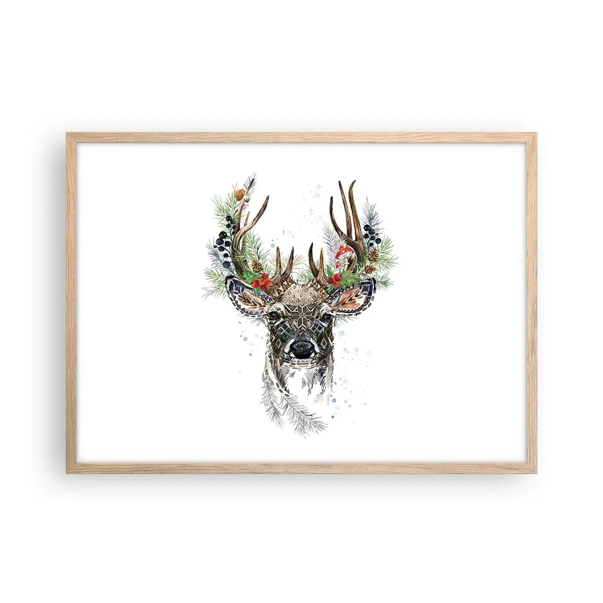 Poster in cornice rovere chiaro - Nell'abito della festa - 70x50 cm