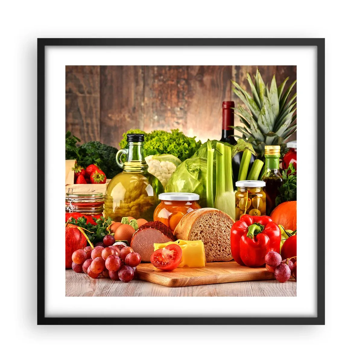 Poster in cornice nera - Affumicati, arrostiti, marinati - 50x50 cm