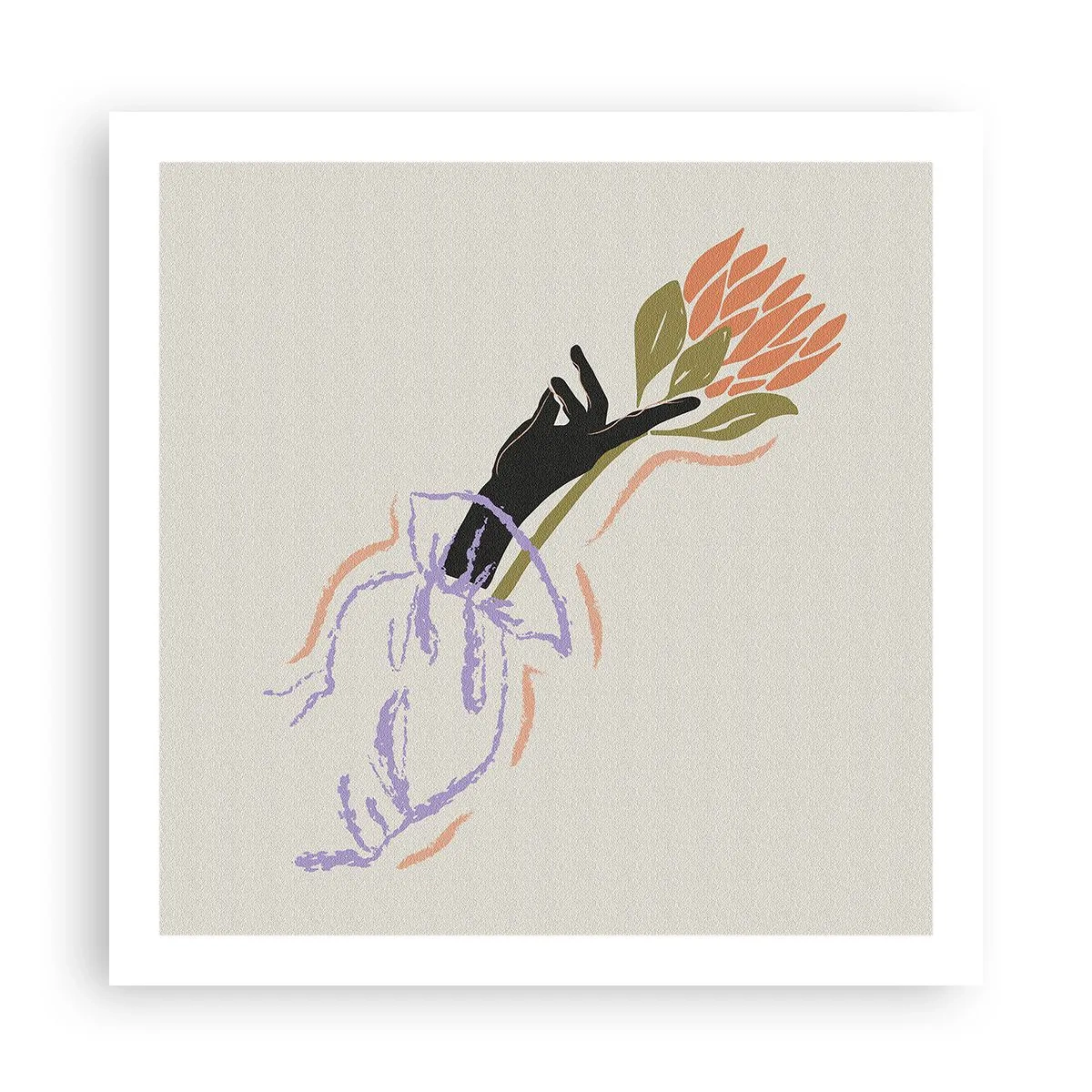 Poster - Tocco delicato - 60x60 cm