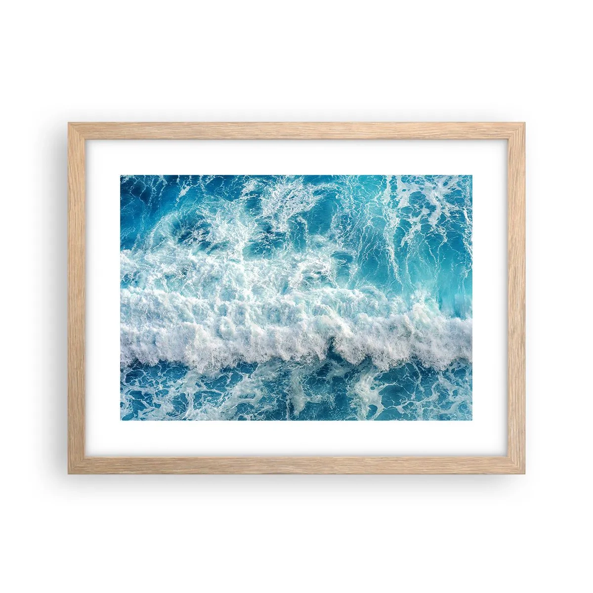 Poster in cornice rovere chiaro - Con gioia e saltellando - 40x30 cm