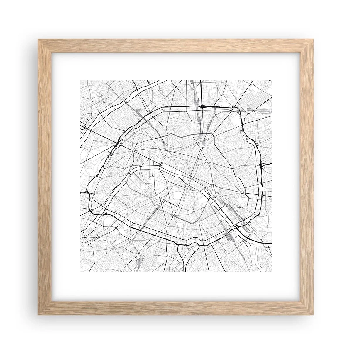 Poster in cornice rovere chiaro - Il fiore di Parigi - 30x30 cm