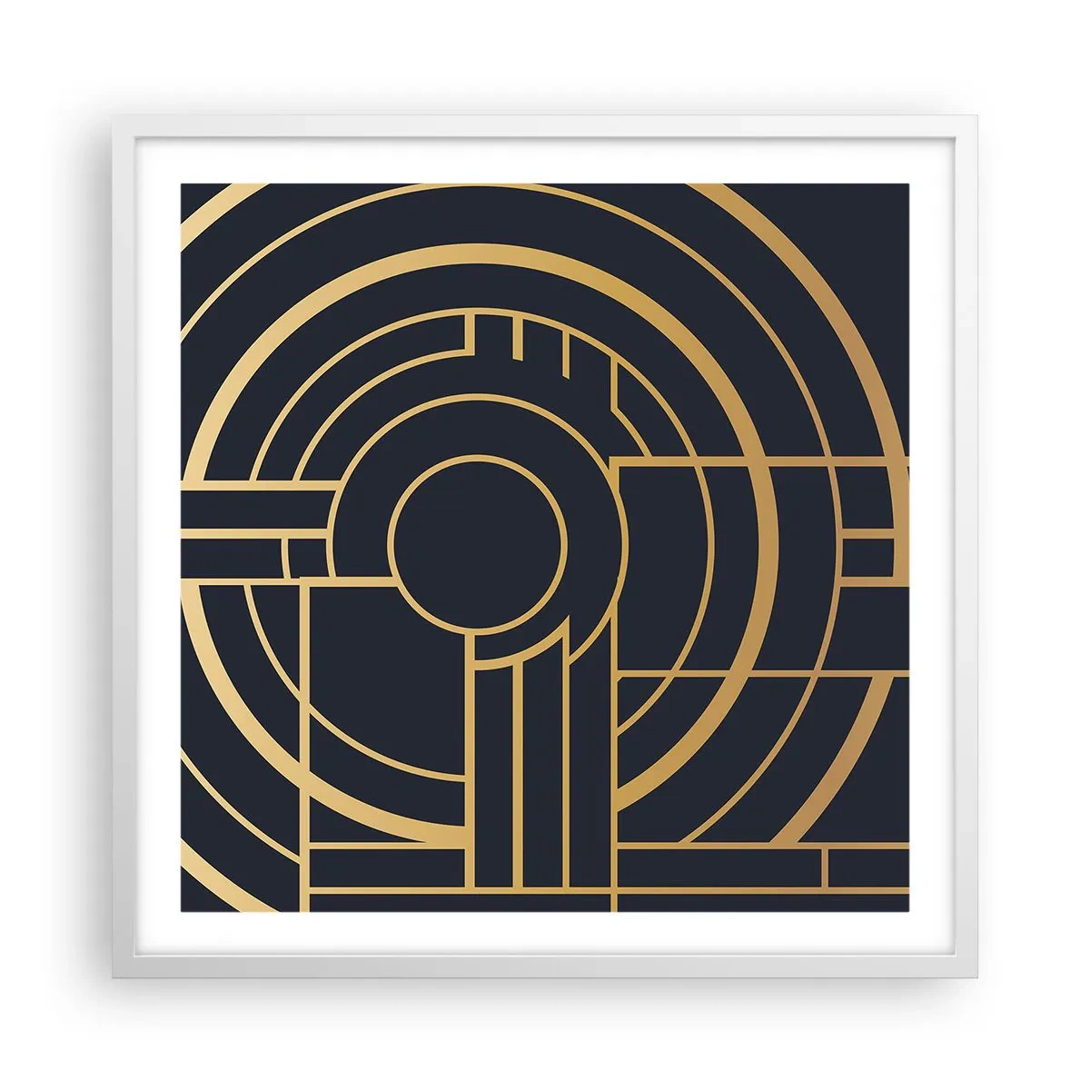 Poster in cornice bianca - Il giro delle cose - 60x60 cm