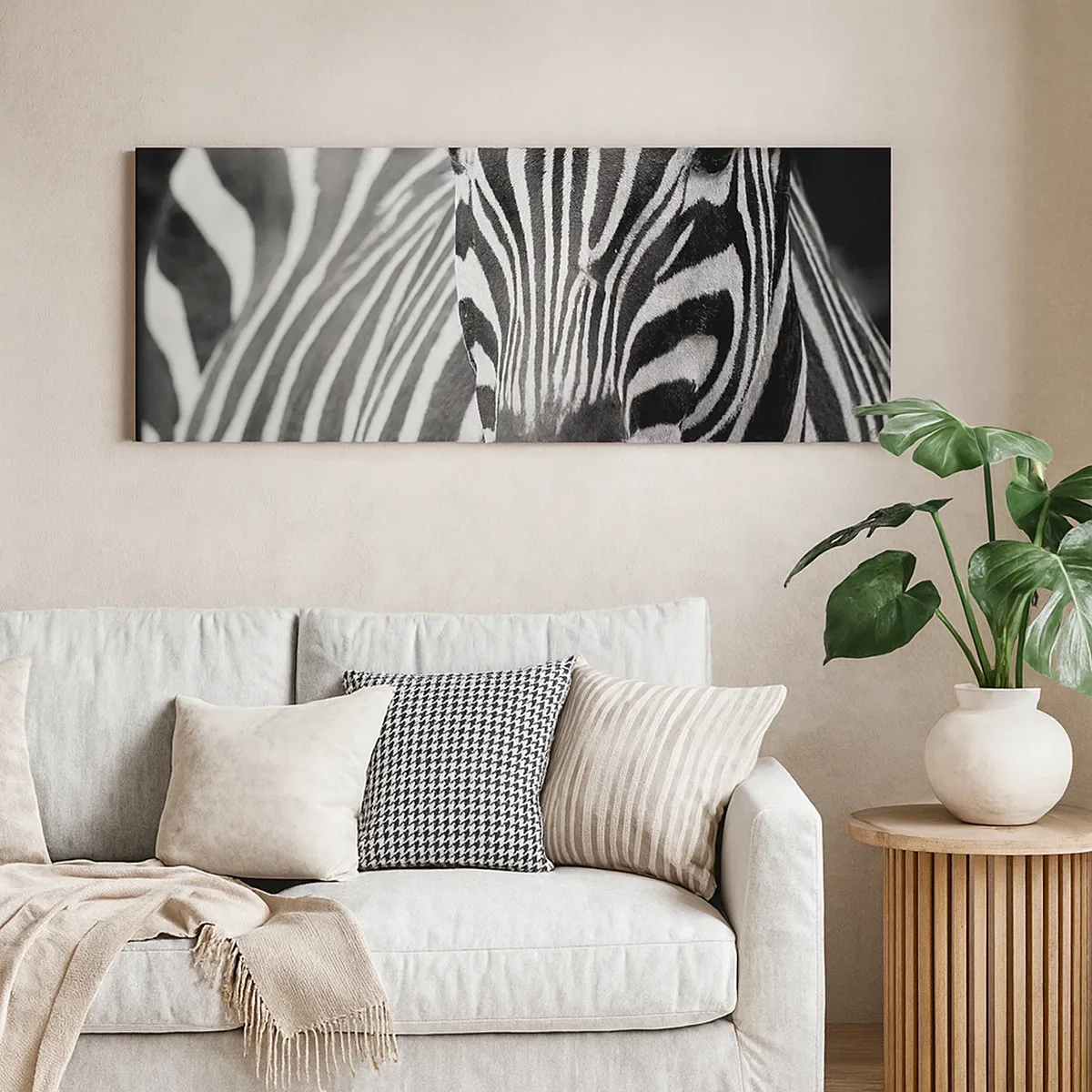 Quadro su tela - Stampe su Tela - Il mondo è in bianco e nero - 30x30 cm