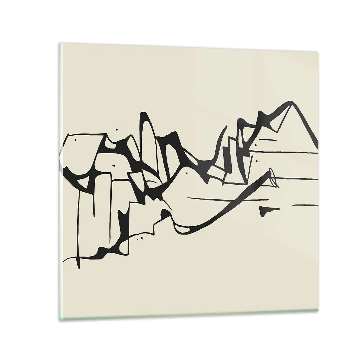 Quadro su vetro - Forse è un paesaggio - 40x40 cm