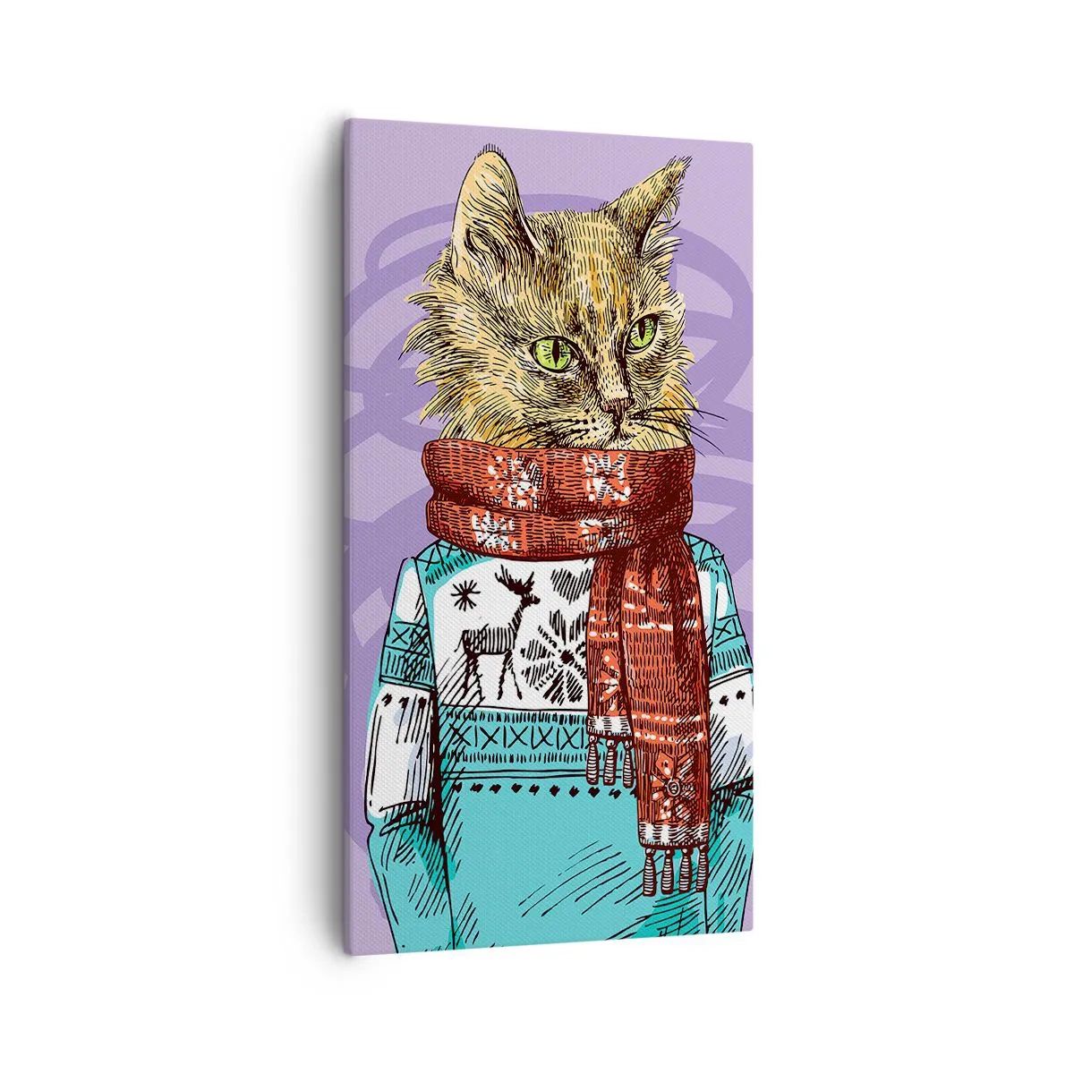 Quadro su tela - Stampe su Tela - Un gatto non solo con gli stivali - 55x100 cm