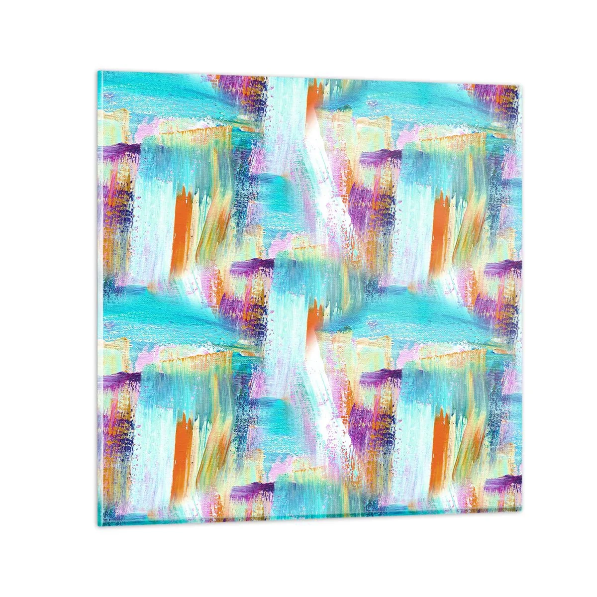 Quadro su vetro - Mite intreccio soffuso - 60x60 cm