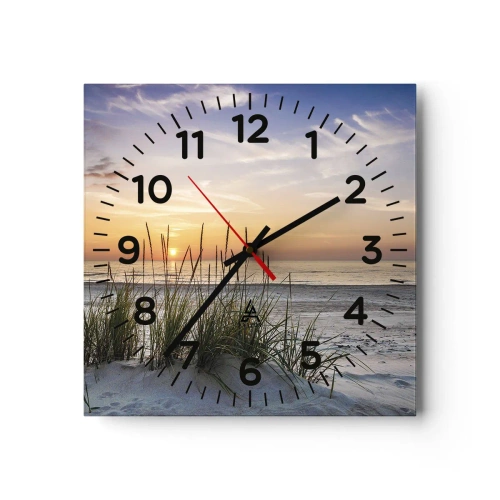 Orologio da parete - Orologio in Vetro - Guarda, pensa, senti - 30x30 cm