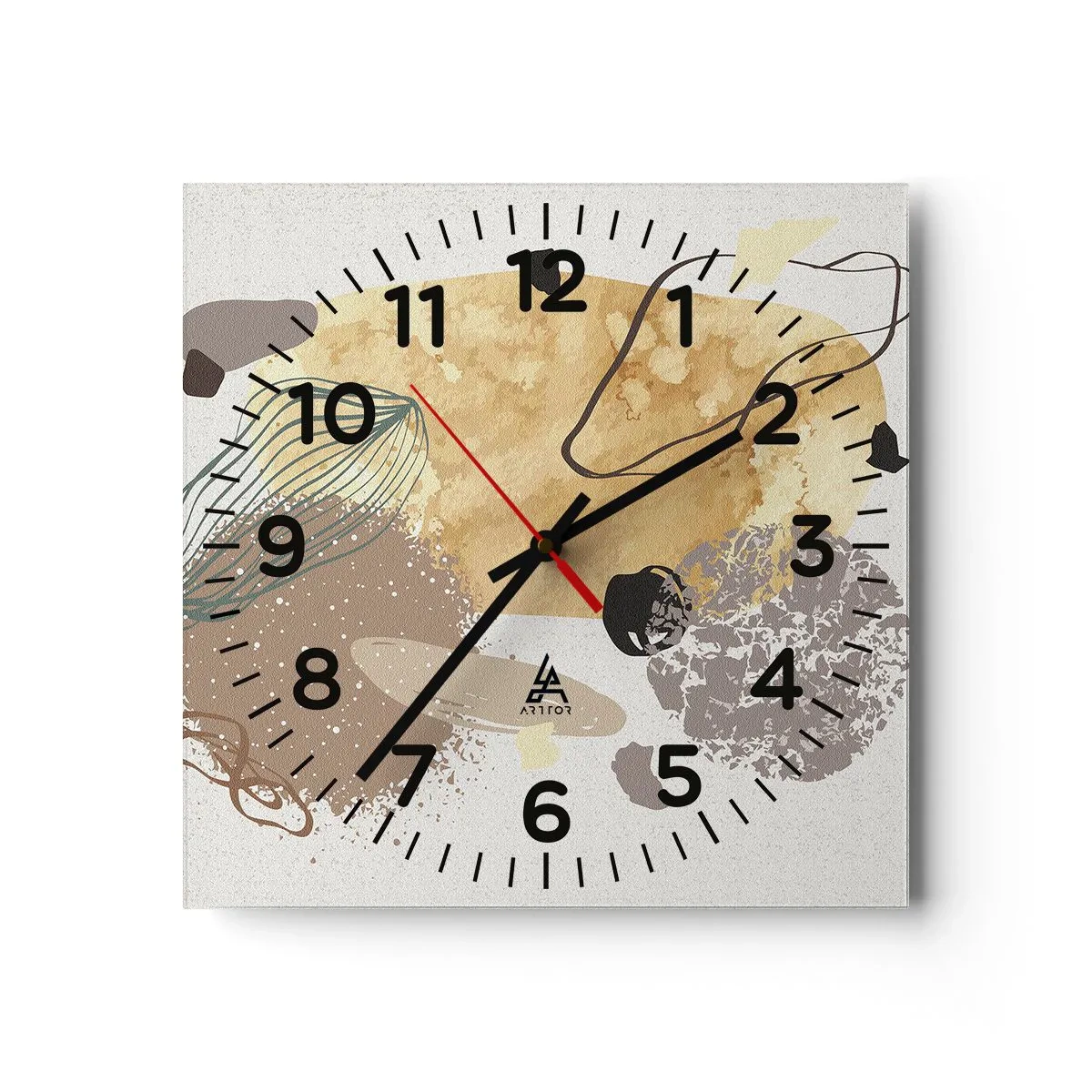 Orologio da parete - Orologio in Vetro - Schizzologia applicata - 30x30 cm