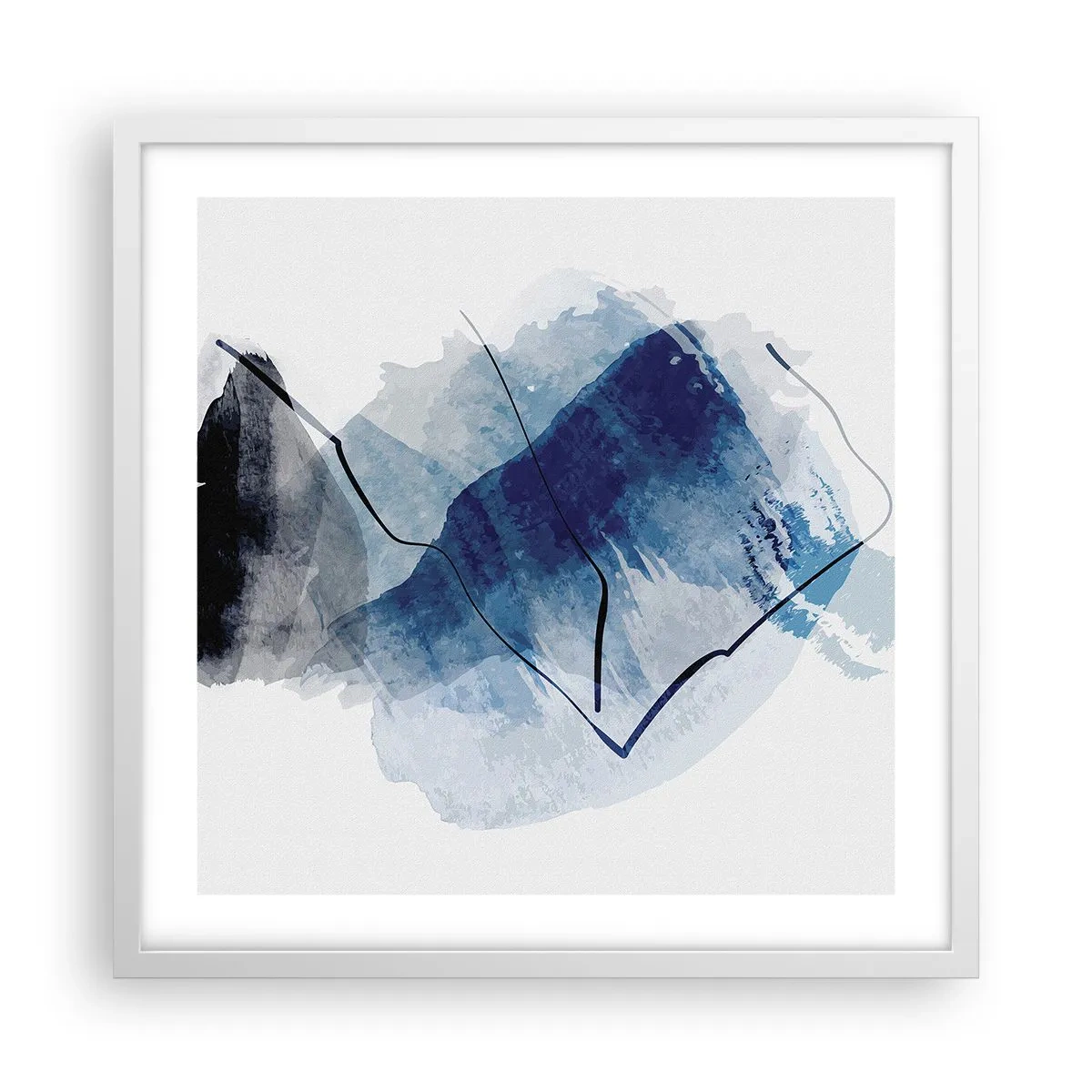 Poster in cornice bianca - Monte di ghiaccio - 50x50 cm