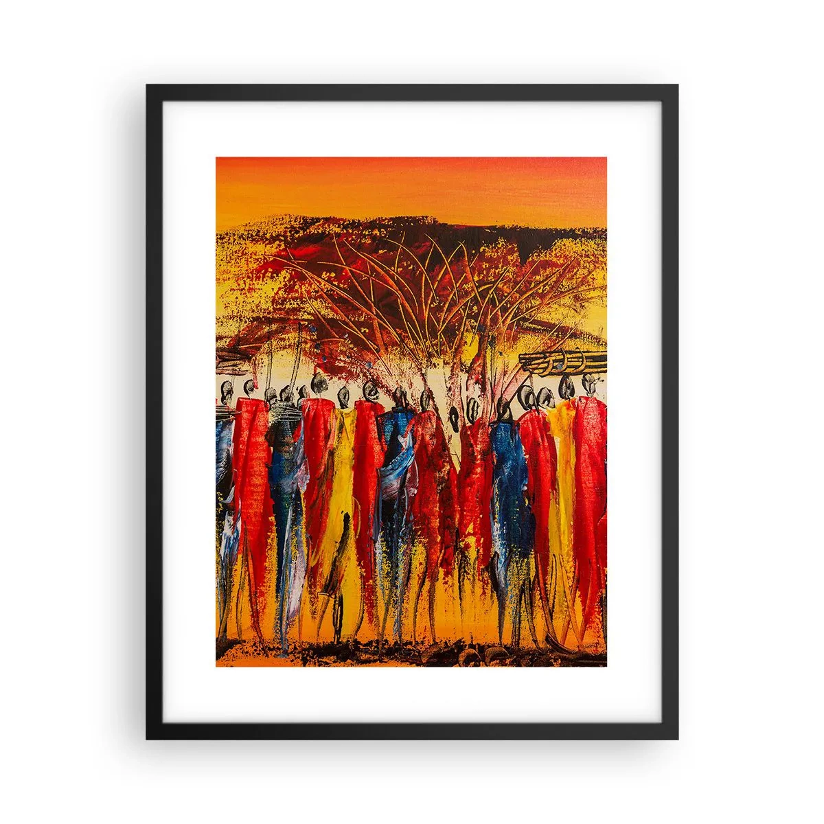 Poster in cornice nera - Al suono dei tam tam - 40x50 cm
