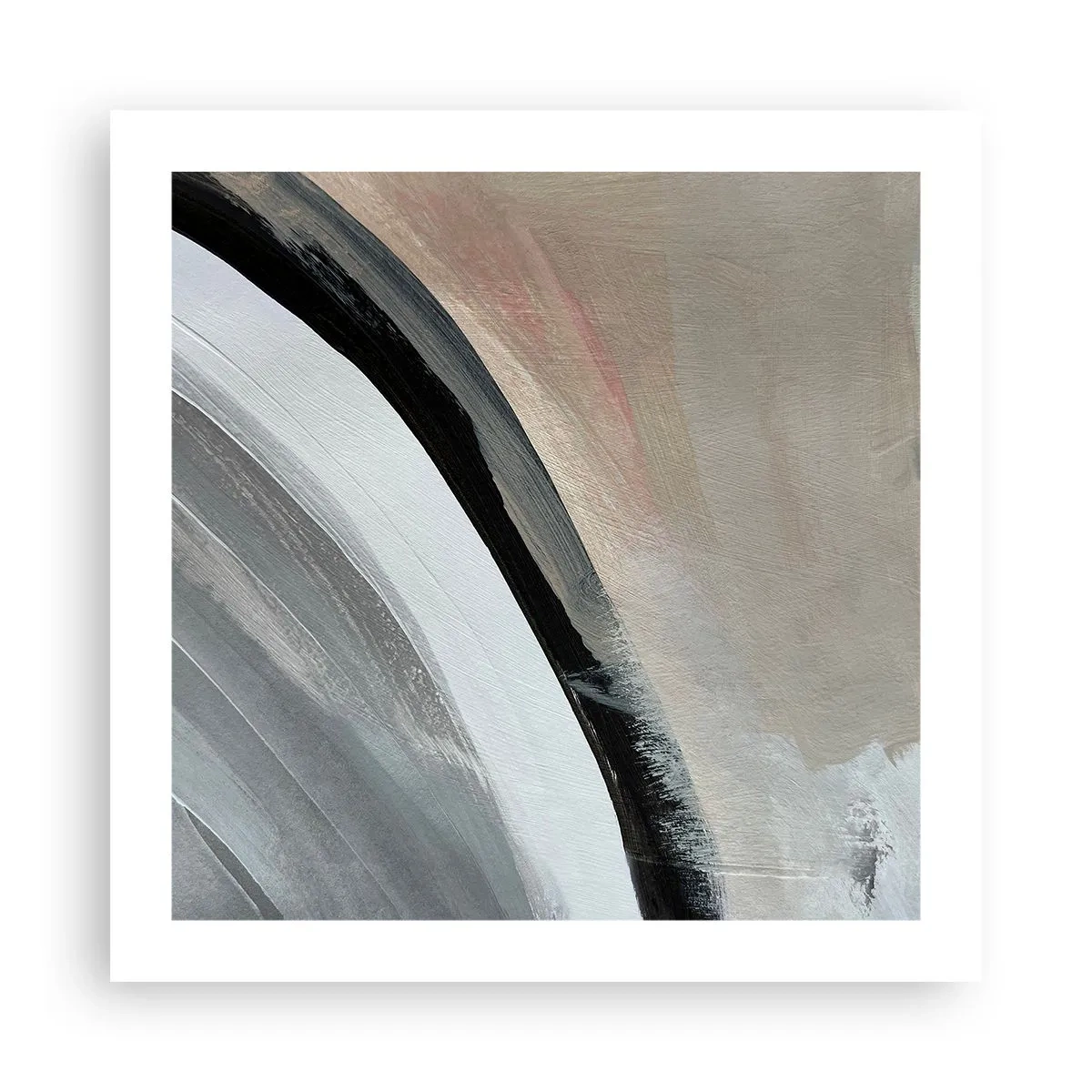 Poster - Composizione: arco di nero e grigio - 50x50 cm