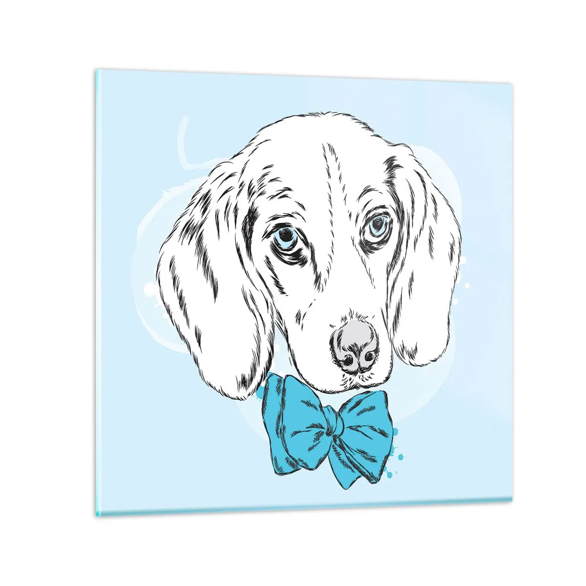 Quadro su vetro - Eleganza canina - 30x30 cm