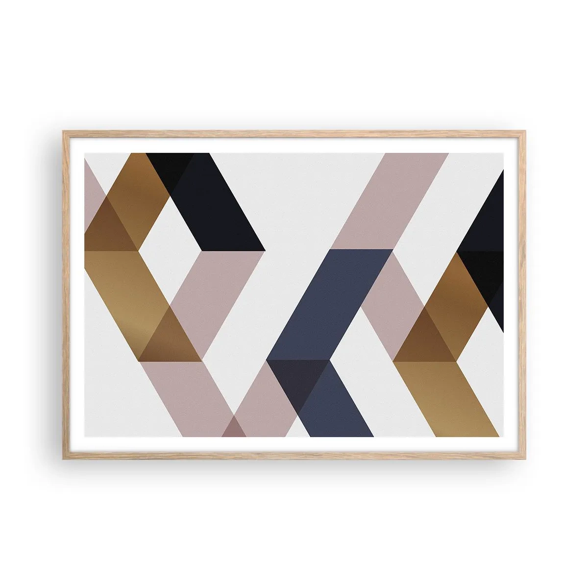 Poster in cornice rovere chiaro - Piani e angoli - 100x70 cm