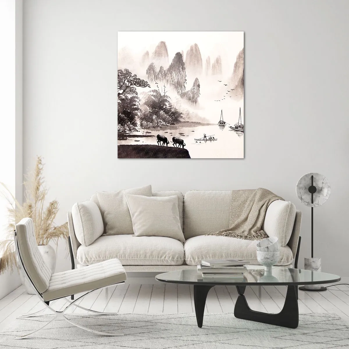 Quadro su vetro - L'esotica quotidianità dell'Oriente - 40x40 cm