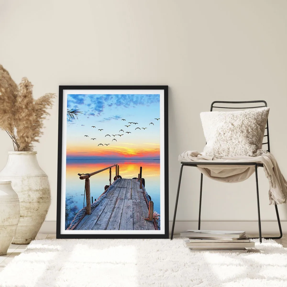 Poster in cornice nera - Il tempo del ritorno - 61x91 cm