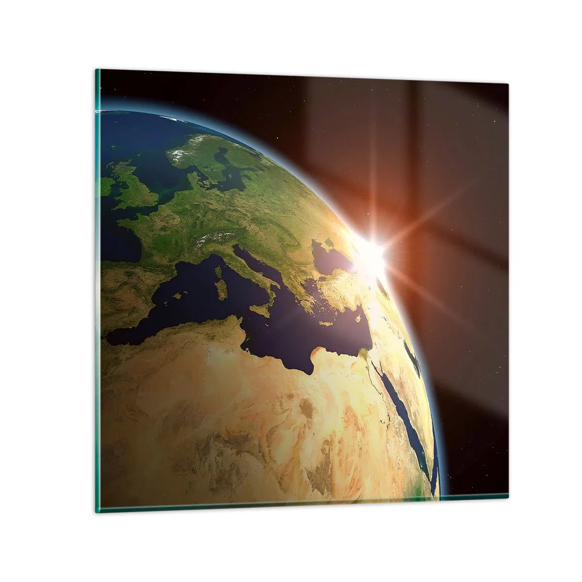 Quadro su vetro - Il sorgere del sole - 70x70 cm