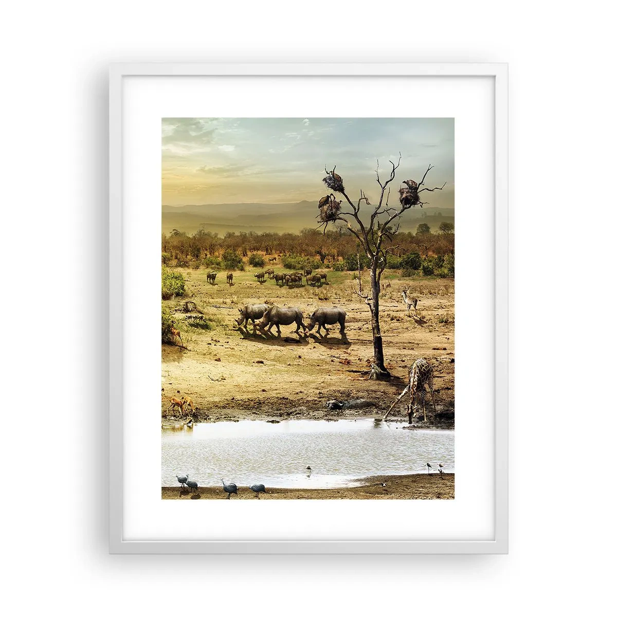 Poster in cornice bianca - "Un fiume usciva da Eden…" - 40x50 cm